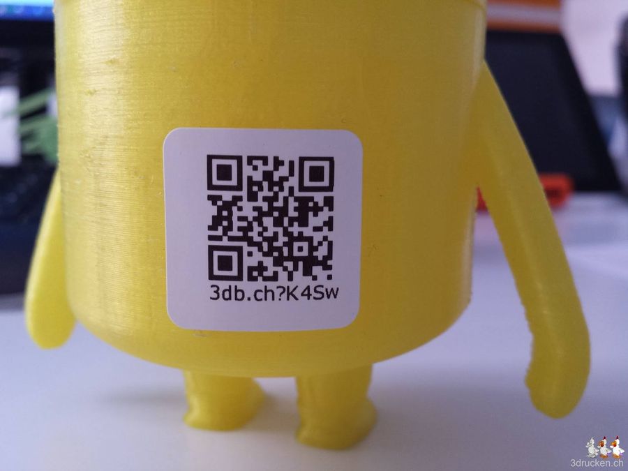 3db.ch - QR-Code Aufkleber für unsere Druckobjekte