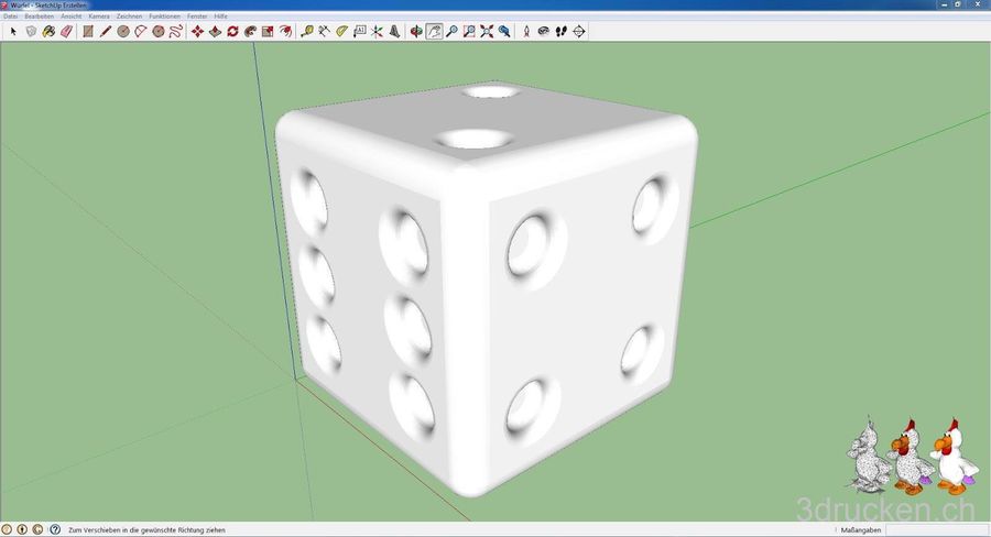 Zwei Zeichnungsprogramme - Ein Würfel