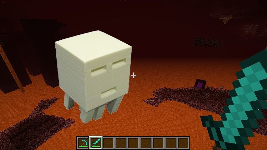 Ein Ghast im Nether