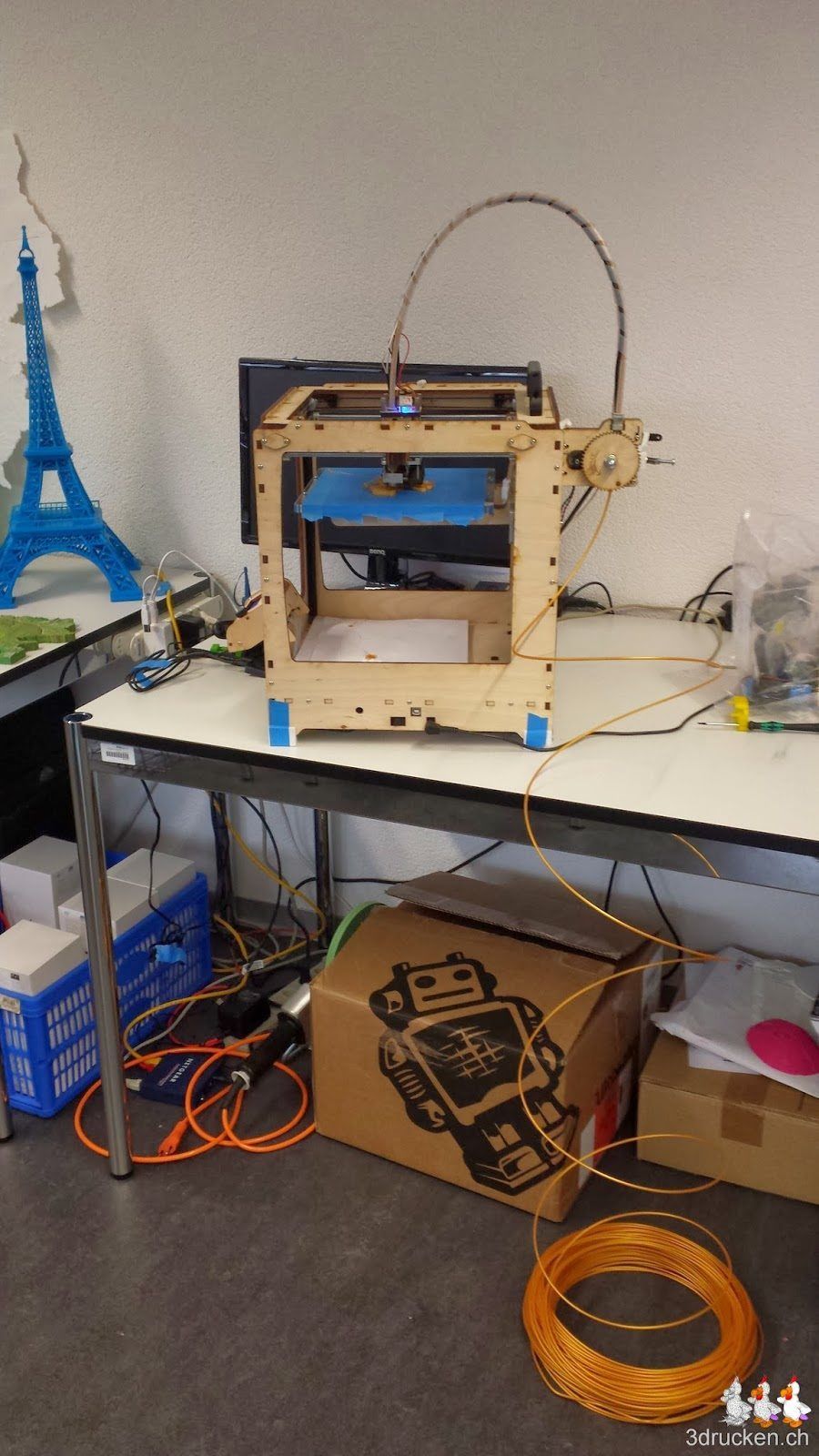 Drucken von 100m losem Filament von Faberdashery