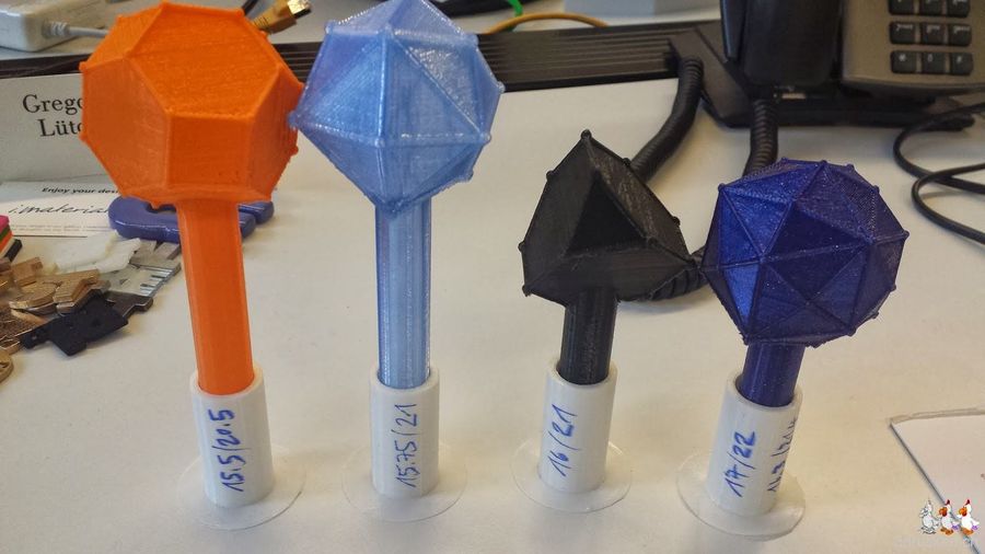 Teströhren für das neue Mittelstück von The 3D Gem