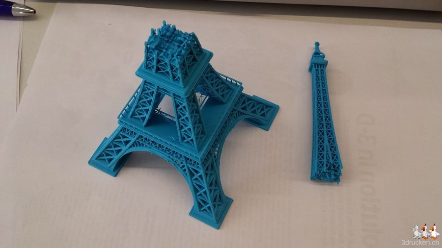 Eiffelturm mit Pattex Ultra Gel heil gemacht