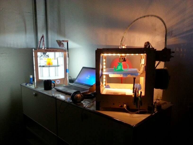 Erste Testdrucke im neuen Lab