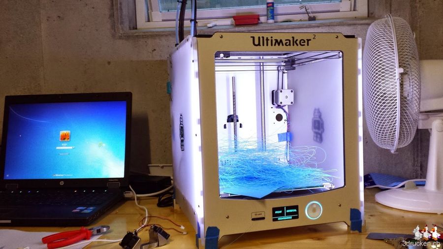 Maximales Bauvolumen des Ultimaker 2