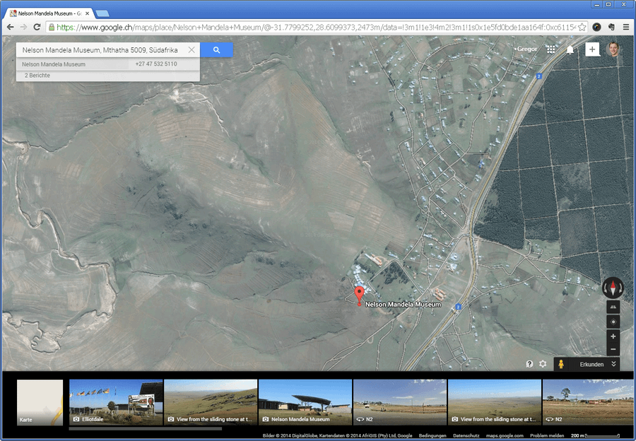 Geländerrelief auf der Südhalbkugel