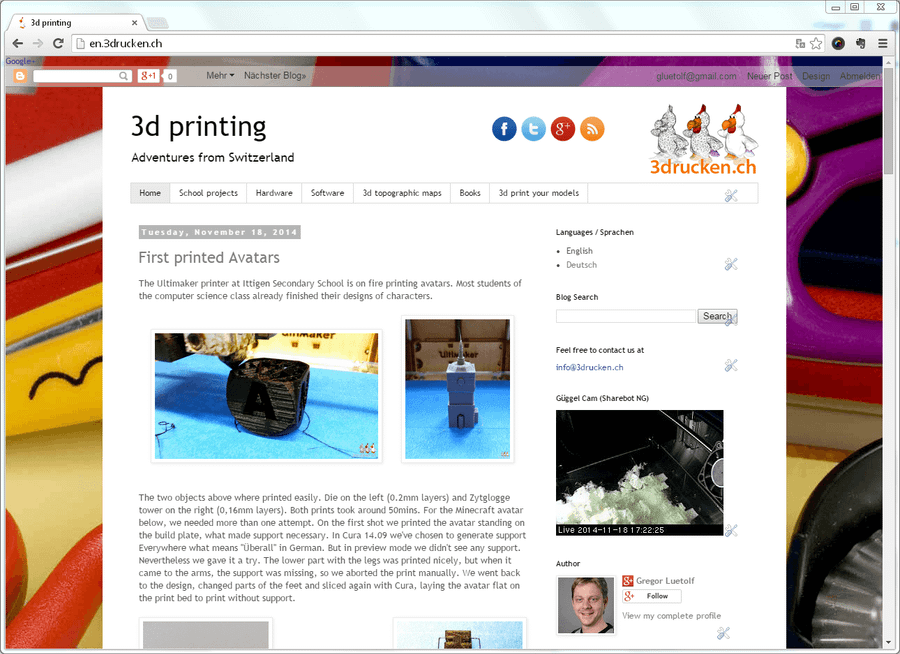 3drucken.ch nun auch in Englisch