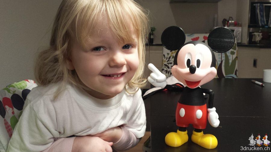 Mickey Mouse handbemalt