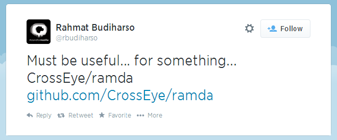 Rahmat Budhisaro Tweet: "Must be useful... for something... ramda"