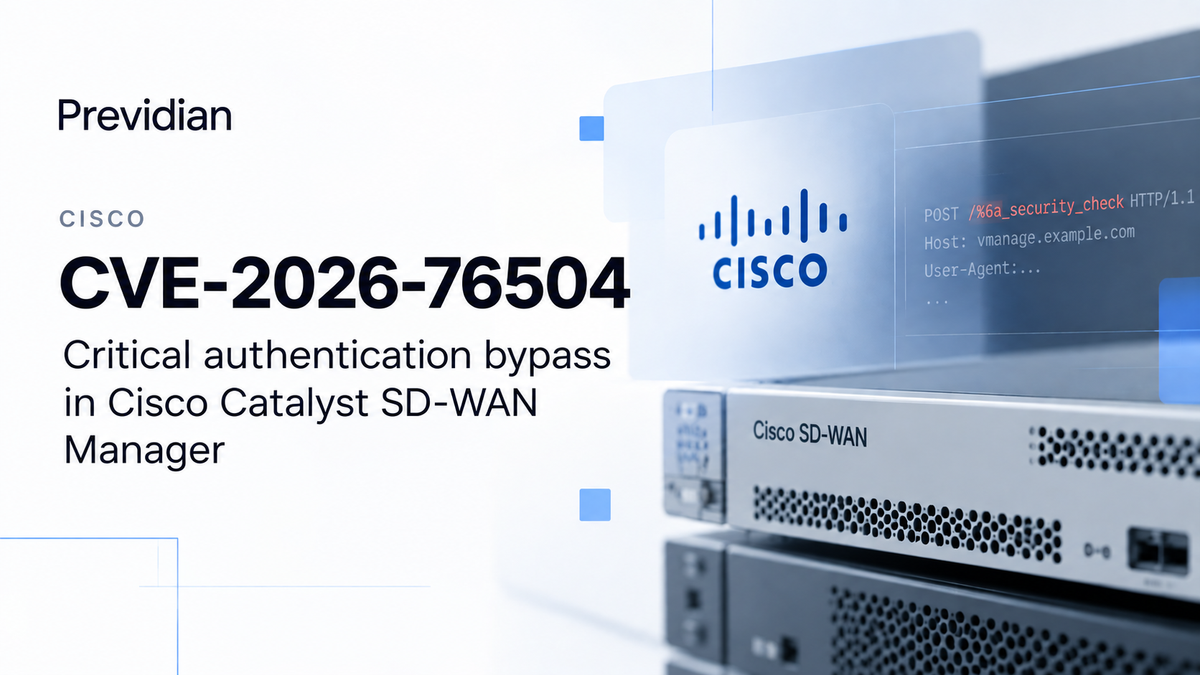 CVE-2026-76504: Critical Cisco Catalyst SD-WAN Manager Authentication Bypass Exploited in the Wild