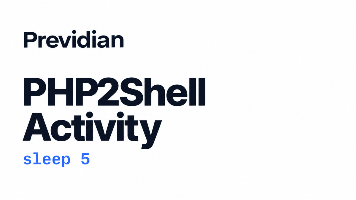 PHP2Shell Activity Across Previdian Network