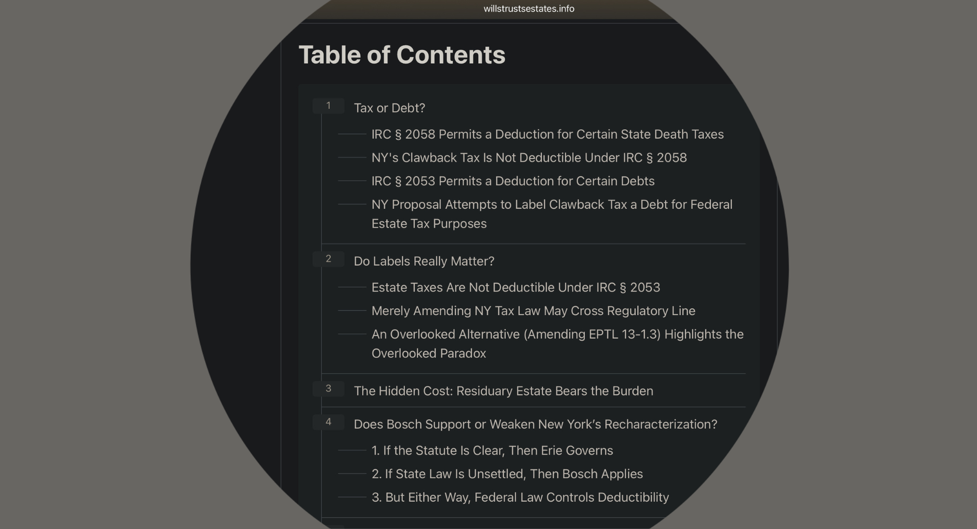 Improved Readability with a CSS Tweak to the Table of Contents