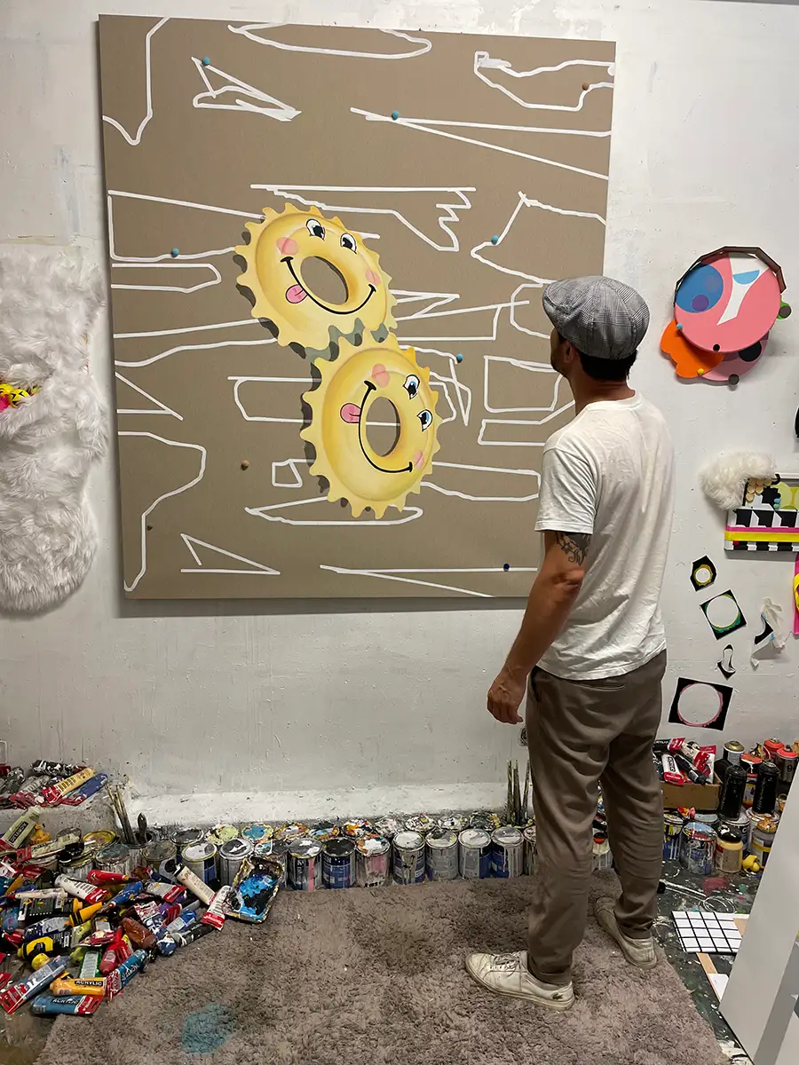 David Rosado in his studio, Portugal