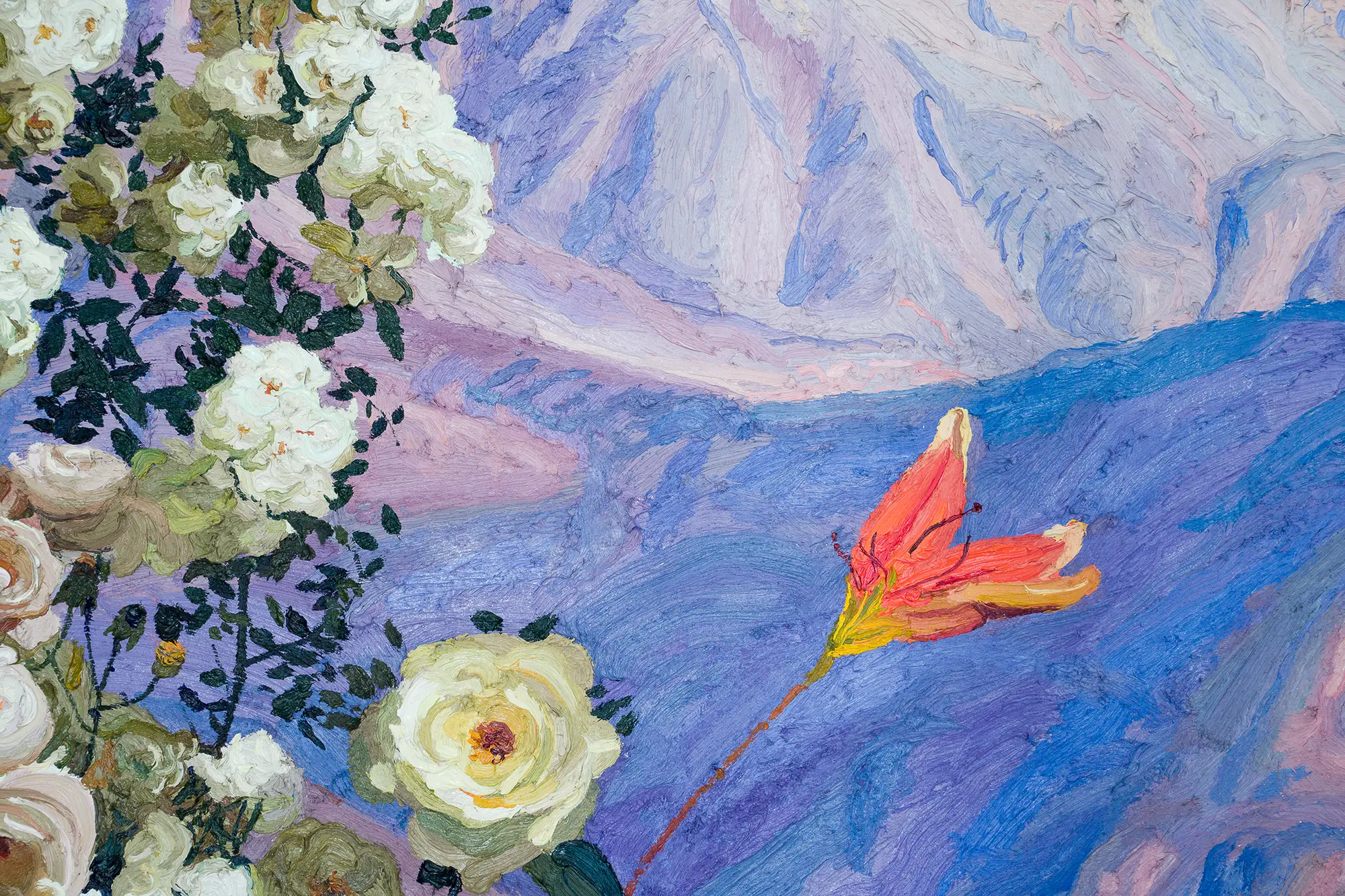 javier ruíz, detail of a colorful painting, artist to watch