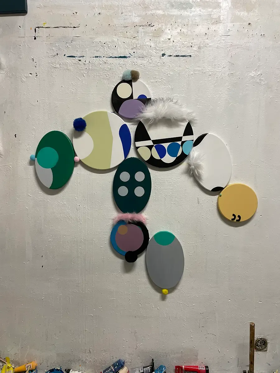 wallpiepe and scultpre, painting, David Rosado