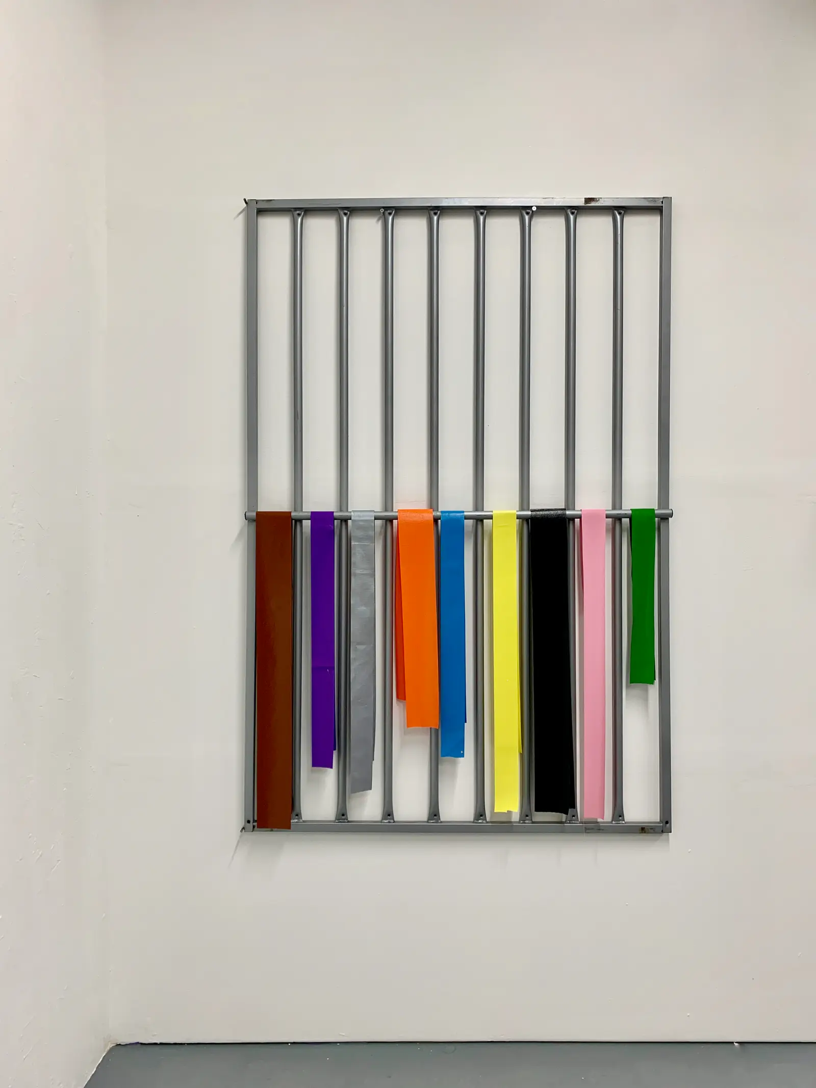 Frame (2022) by Kirsten Hutsch – mixed media work with aluminium frame and layered acrylic on linen.