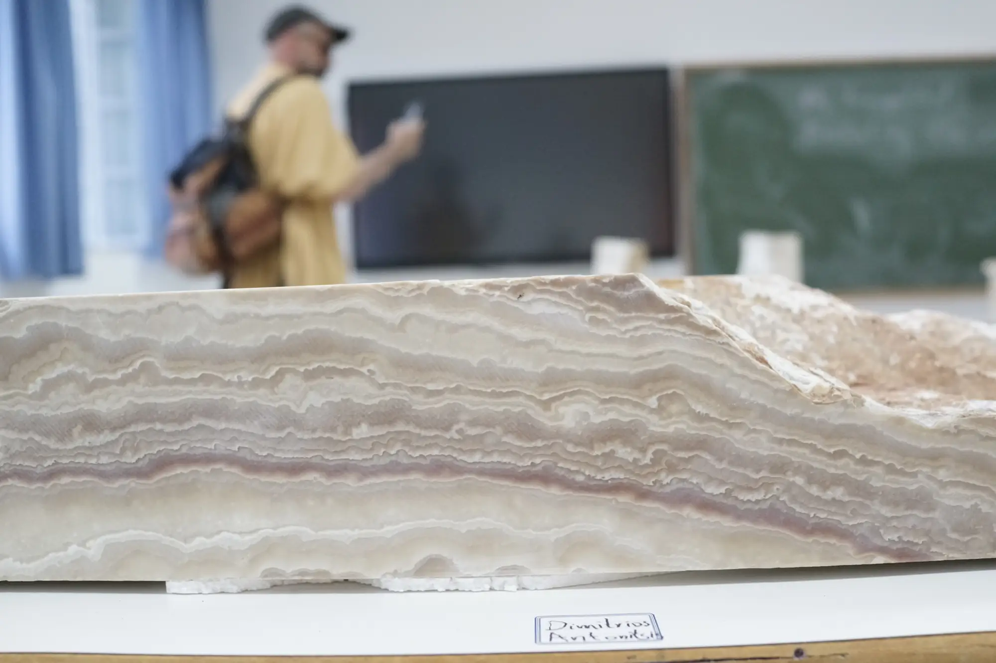 Detail of marble sculpture by Dimitrios Antonitsis at Hydra School Projects 2025, photographed by Munchies Art Club. Closing note: the project returns in 2026.