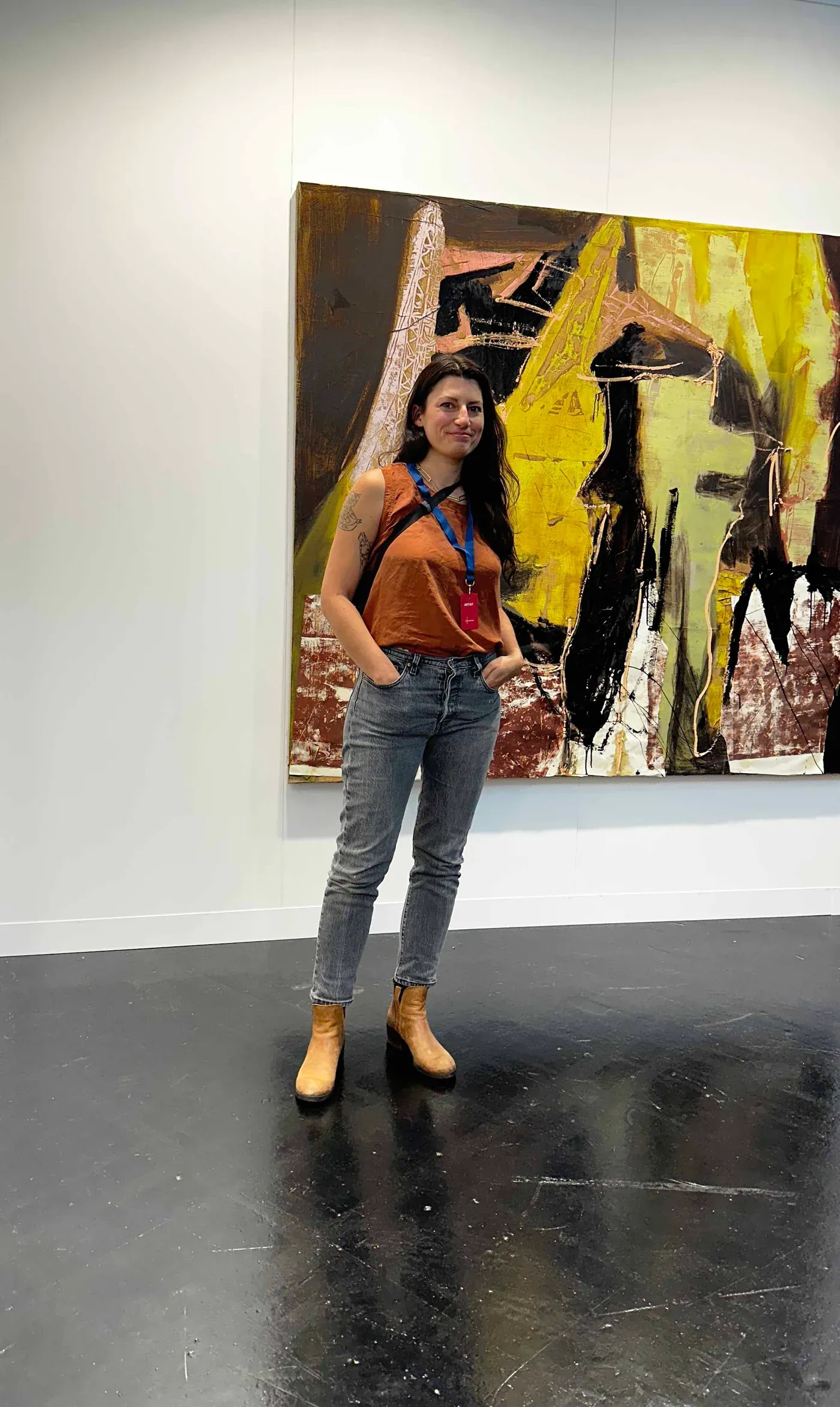 Lena Göbel, artist portrait at Galerie 422 Gmunden booth, Vienna Contemporary 2025.