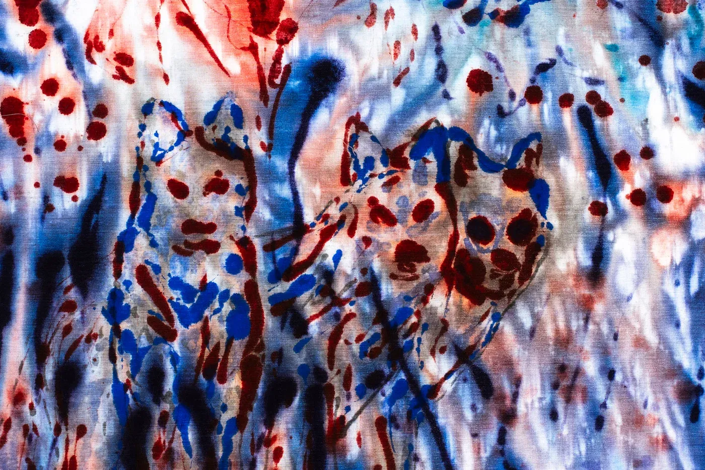 olga pastekova, whispering waters, abstract animal painting, contemporary art