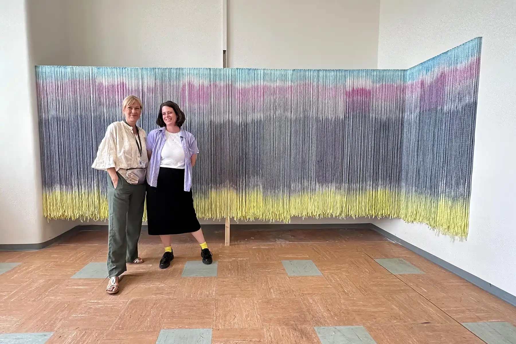 Installation view of Terese Kasalicky’s sculptural work at Parallel Vienna 2023, presented by Galerie3.