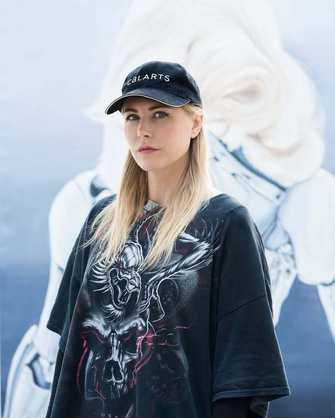 Charlie stein artist portrait infant of her work. 