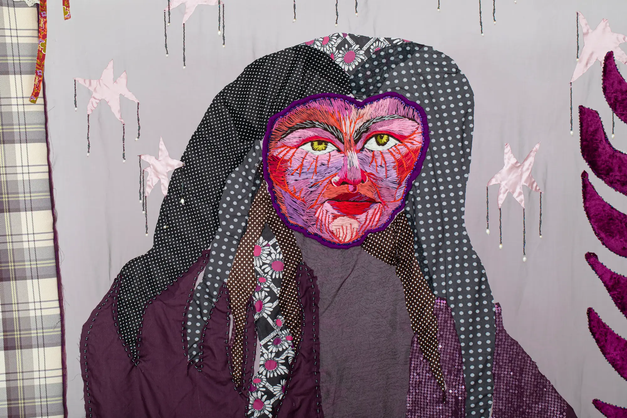 Boglarka Danko,  Artist, textile artwork Mother of the Night&nbsp; for her exhibition at legit gallery Hungary