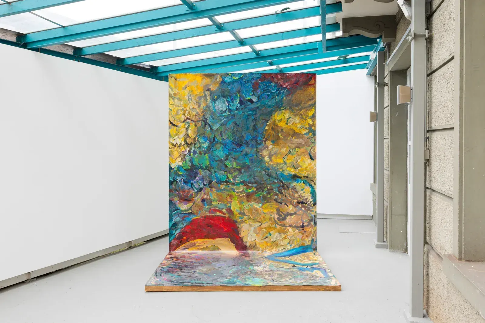 Artist Feature: Michele Gabriele Between Image and Presence - Image exhibition&nbsp;Brambora, KALI Gallery, Lucerne colorful painting installation
