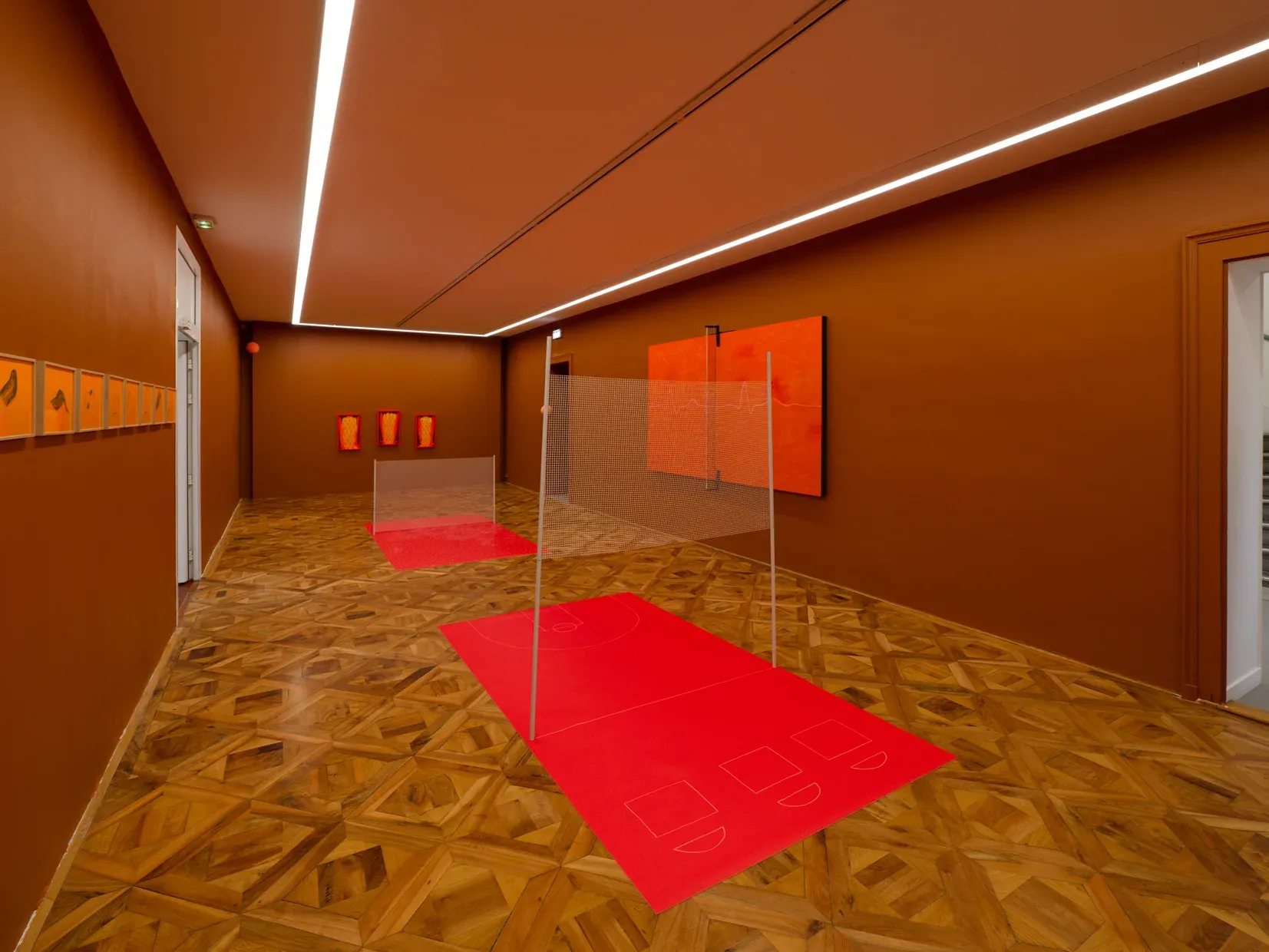 Overview of Flo Kasearu exhibition Do Not Step on the Grass, Villa du Parc, Annemasse.