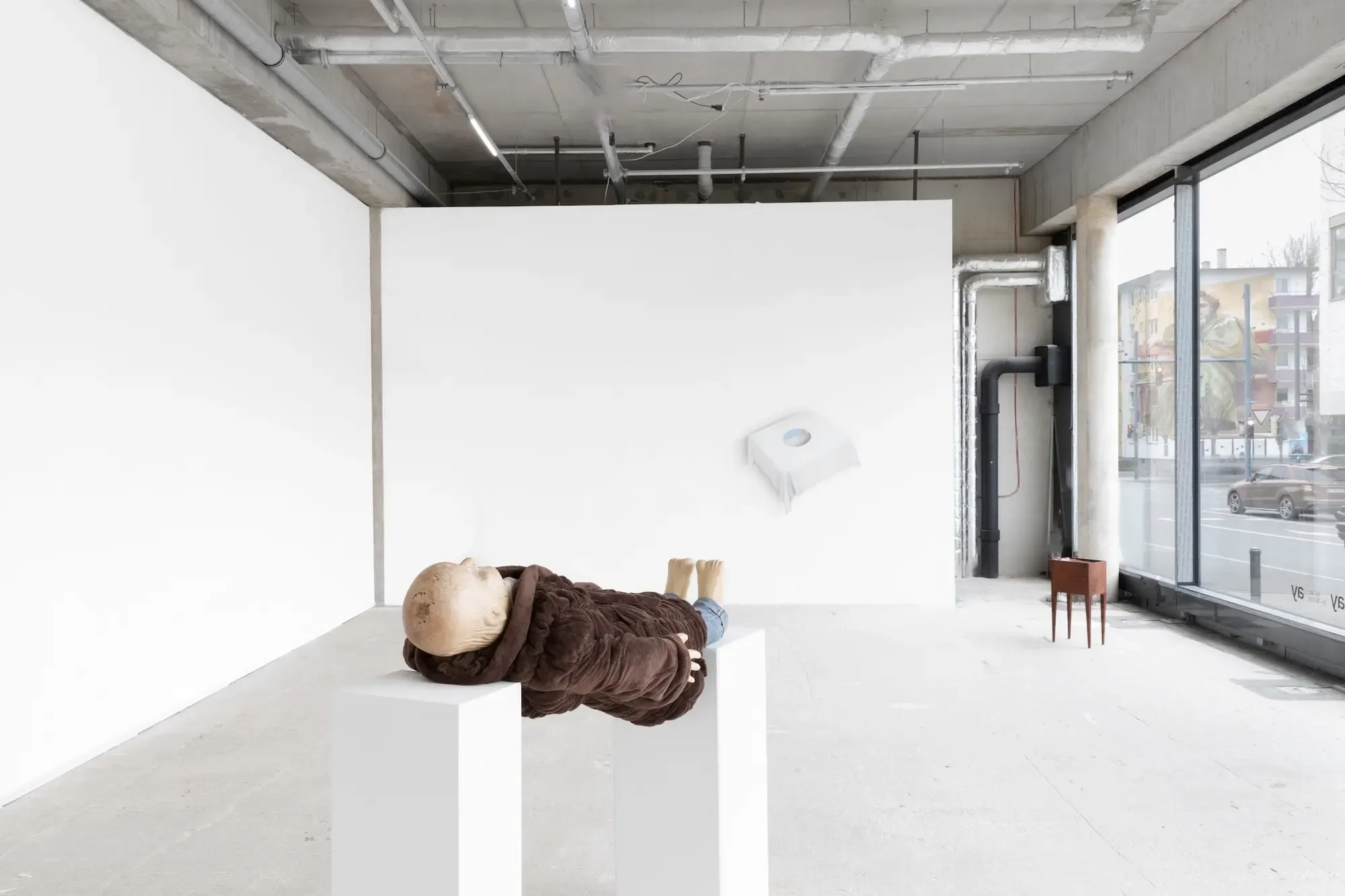 Group Exhibition ayayay, Frankfurt am Main , wood sculpture and installation view