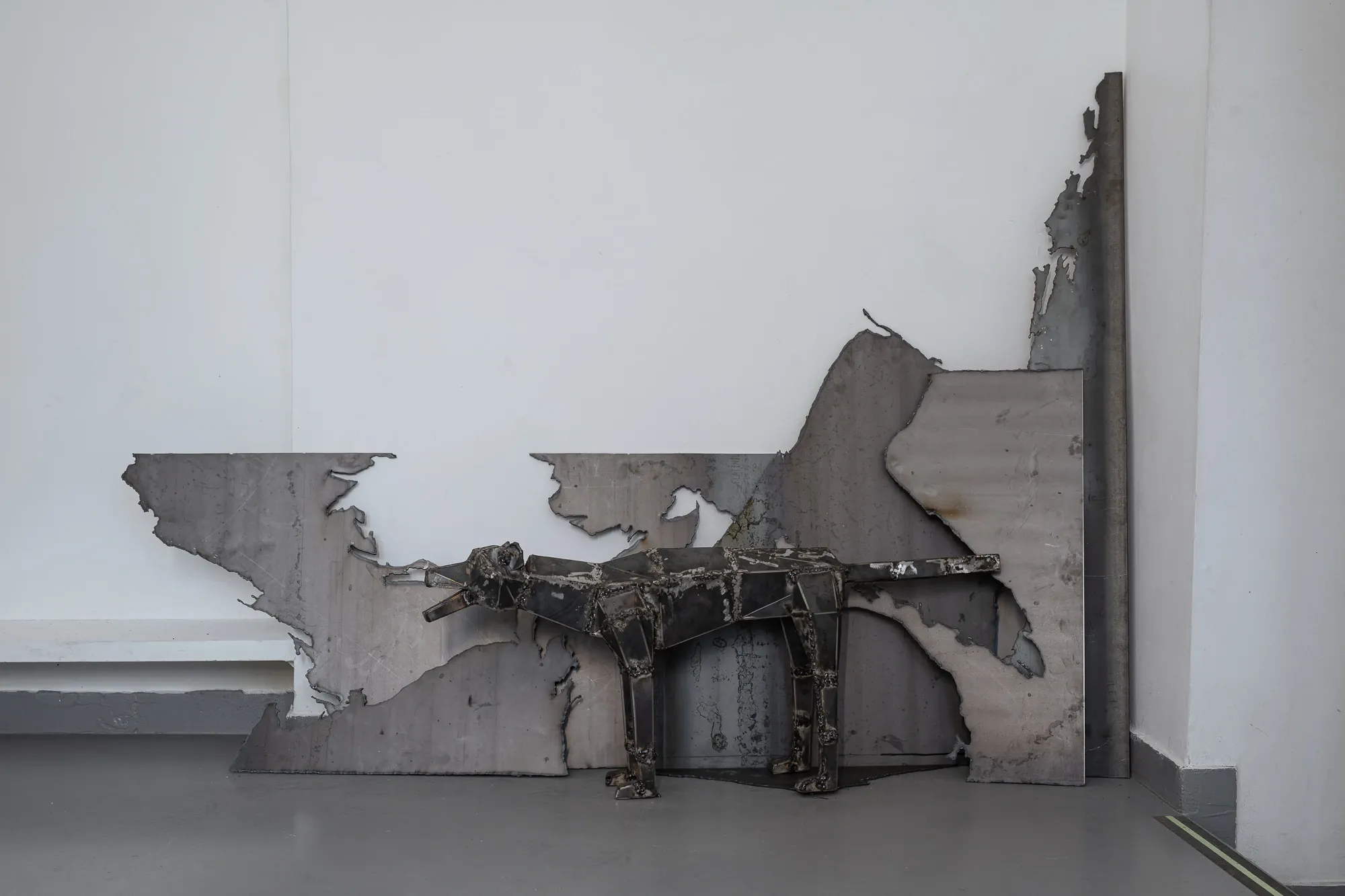 VAA gallery Artifex in Vilnius presents Full Metal Shell DLC, iron sculptures by Liudvikas Kesminas that hold pop icons at the moment they begin to expire