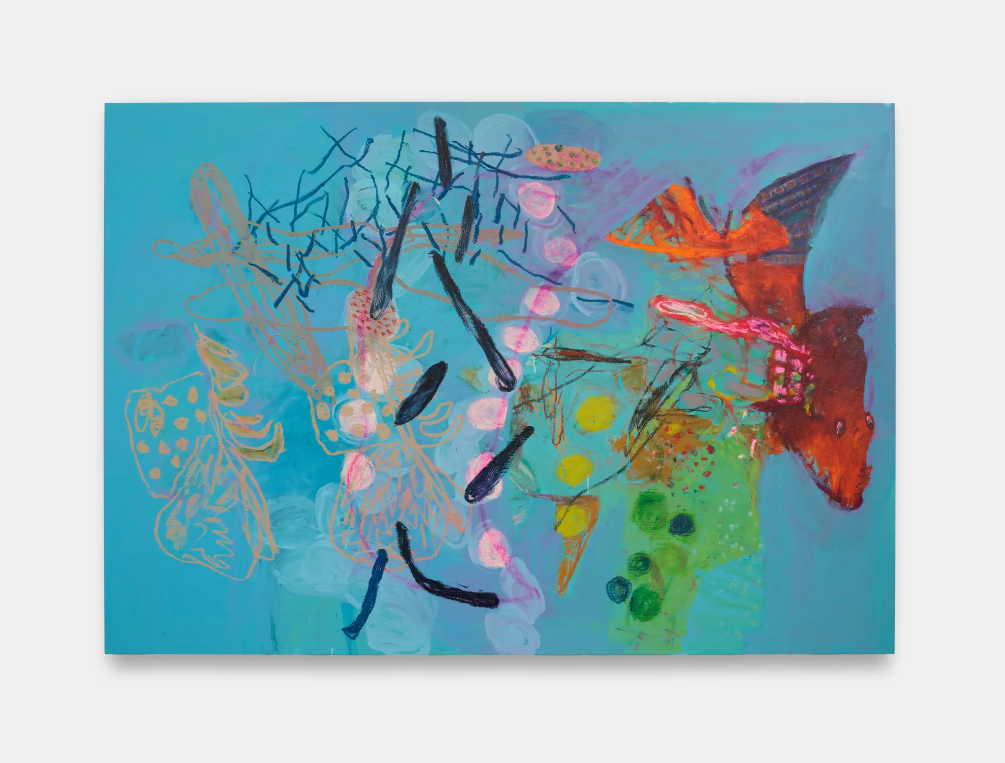 Bulb painting by Andrey Samarin in Two of Us exhibition presented by Simchowitz at Hill House Pasadena featuring works by Andrey Samarin and Lera Derkach.