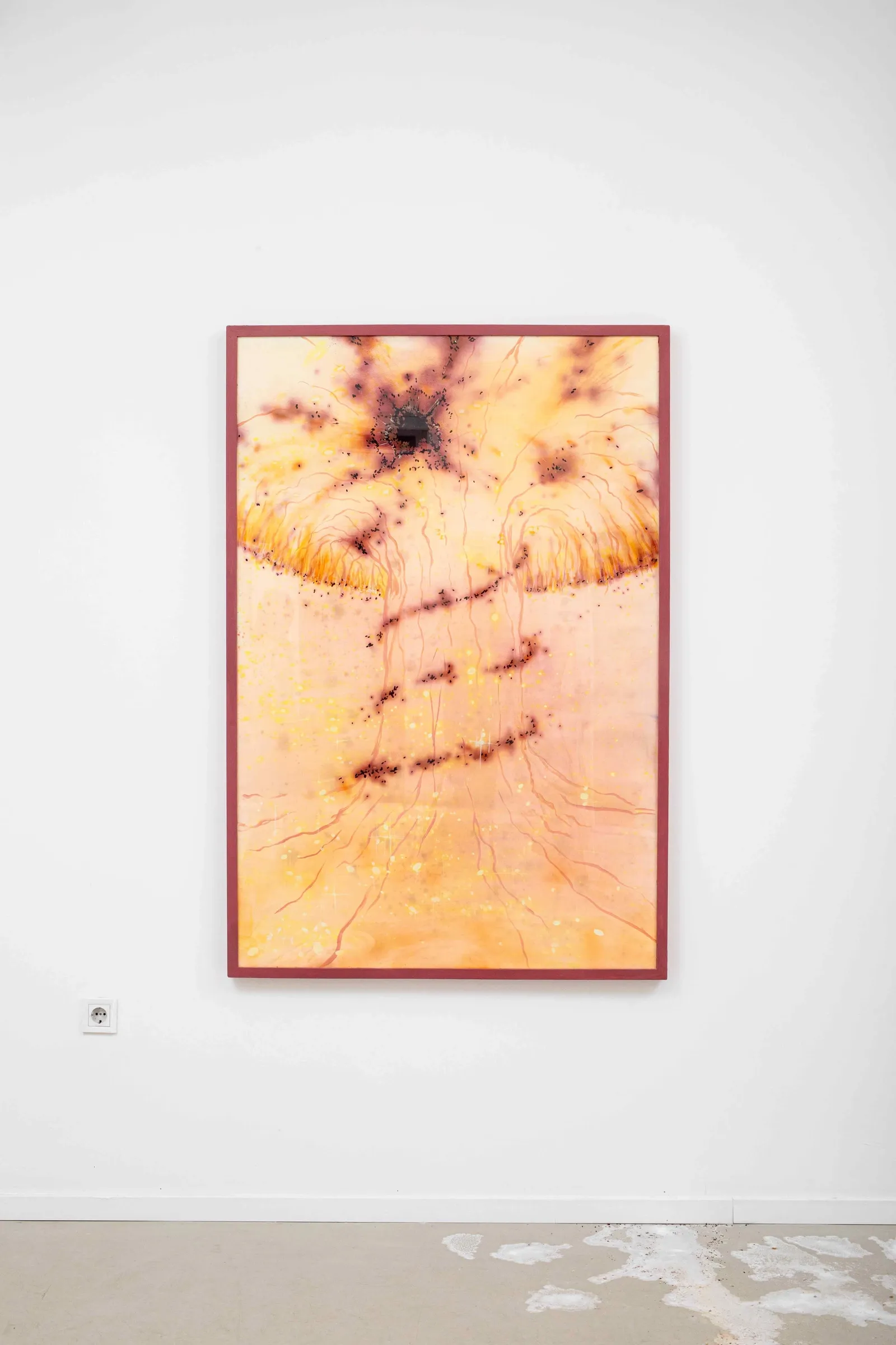 Metzing Eszter Fragile Remains Beneath the Skin textile latex glass artwork Liget Gallery Budapest 2025 Archive of Contact