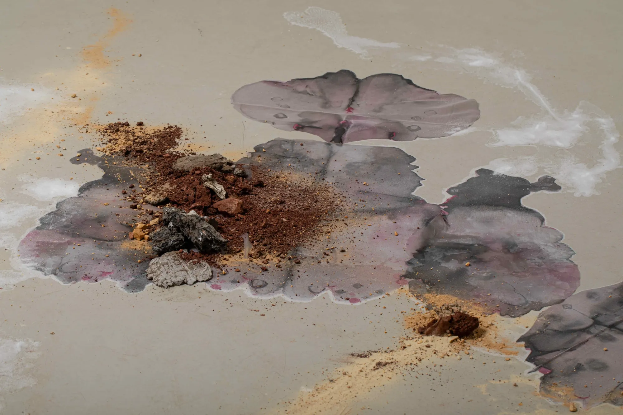 Metzing Eszter Ingrained Contact borosilicate glass latex textile installation Liget Gallery Budapest 2026 Archive of Contact