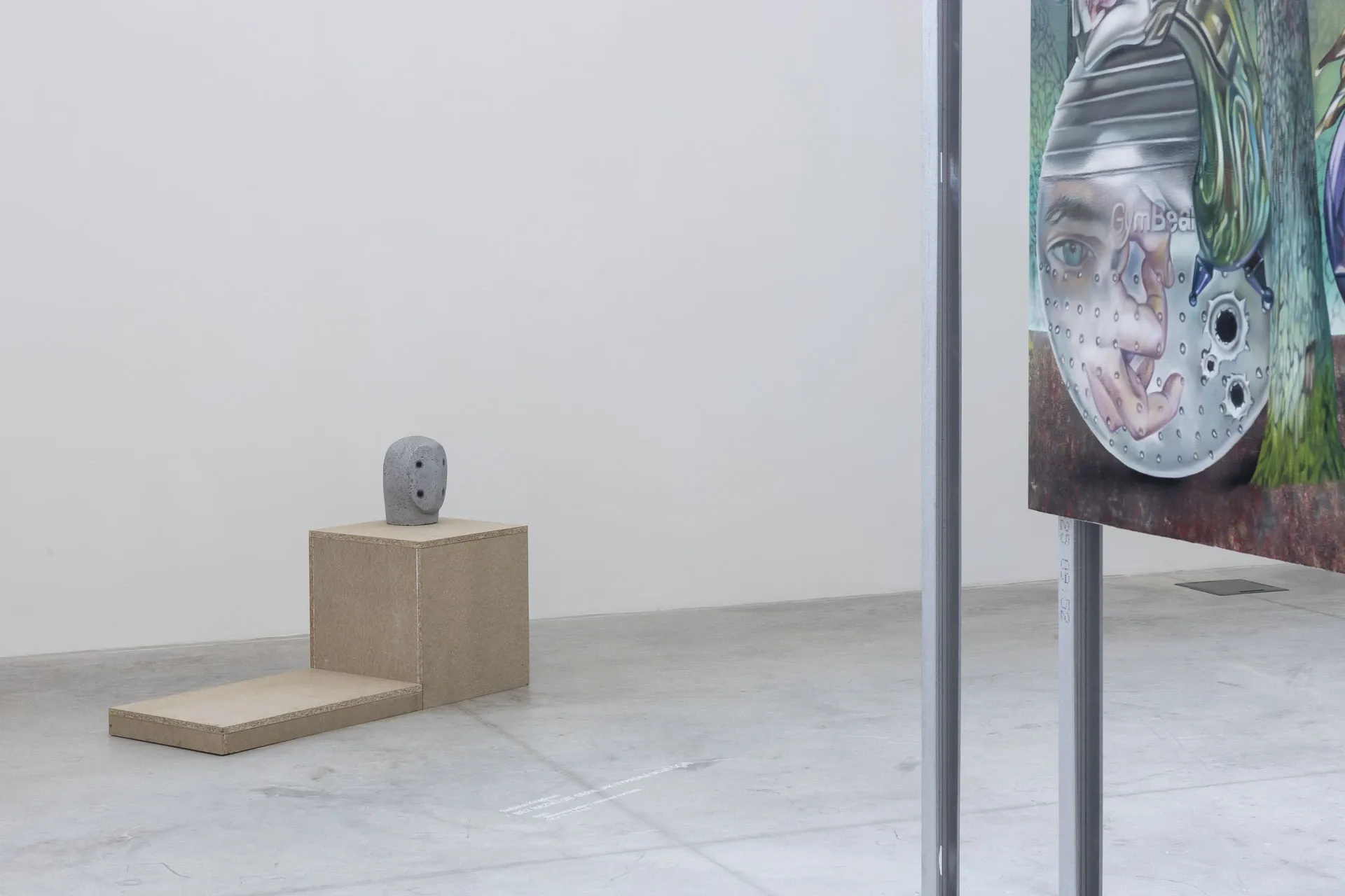 contemporary sculpture installation minimal gallery Ostrava LUFT Festival exhibition view