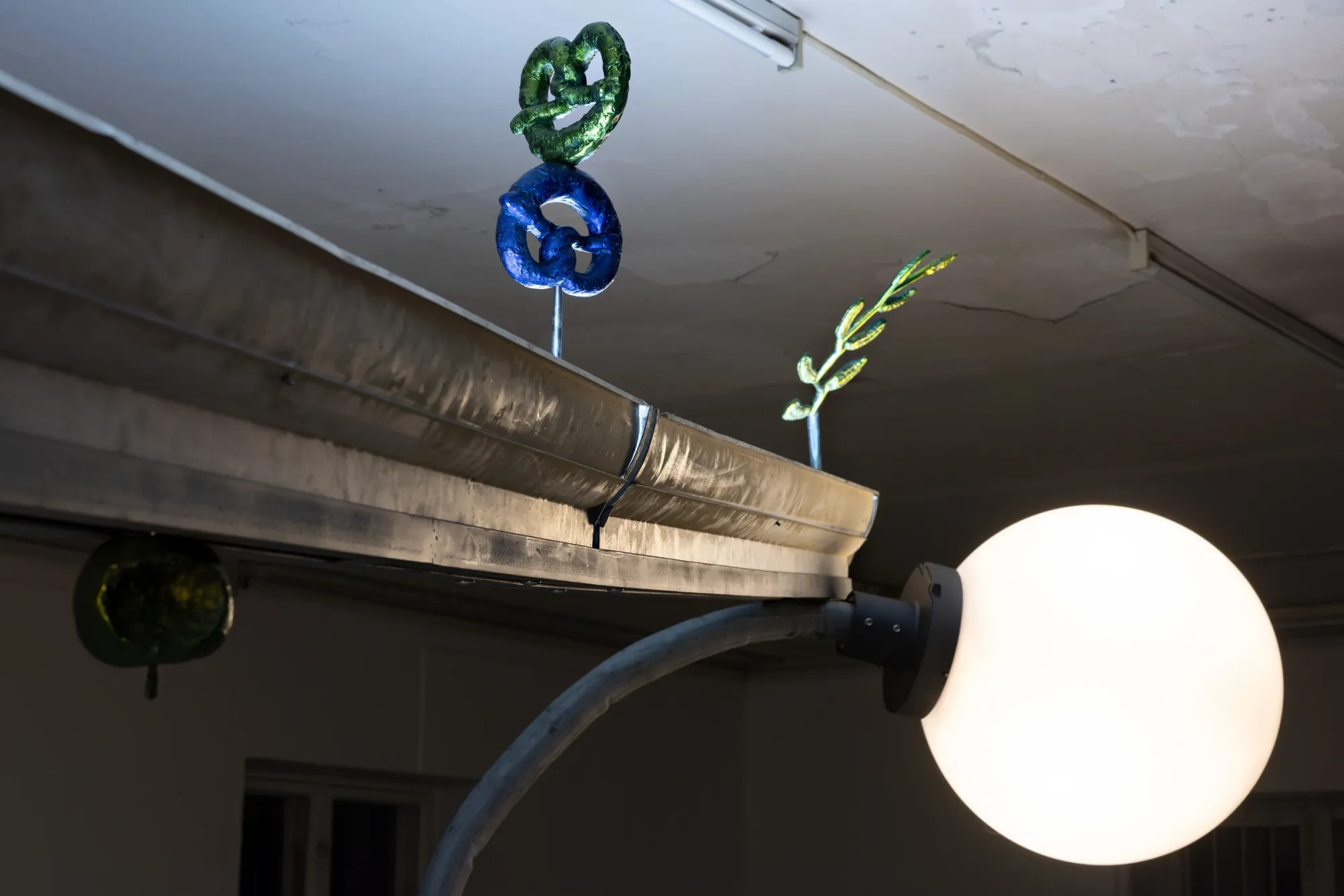 Detail of Worker Ant After Work (2026) by Matti Sumari showing sculptural elements and lighting at SIC - Helsinki Photo + Credits by SIC