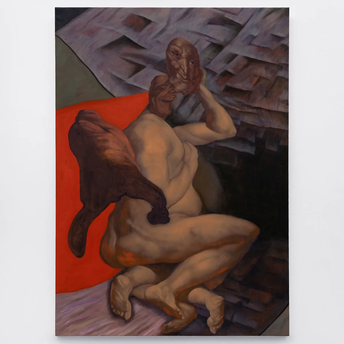Justin Ortiz, Hat Trick, 2026, oil on linen, figurative painting, Will I Live Again, Babst Gallery, Los Angeles