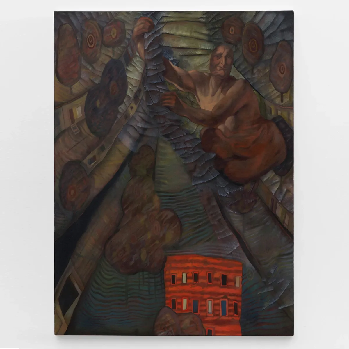 Justin Ortiz, Spider, 2026, oil on linen, large scale figurative painting, Will I Live Again, Babst Gallery, Los Angeles