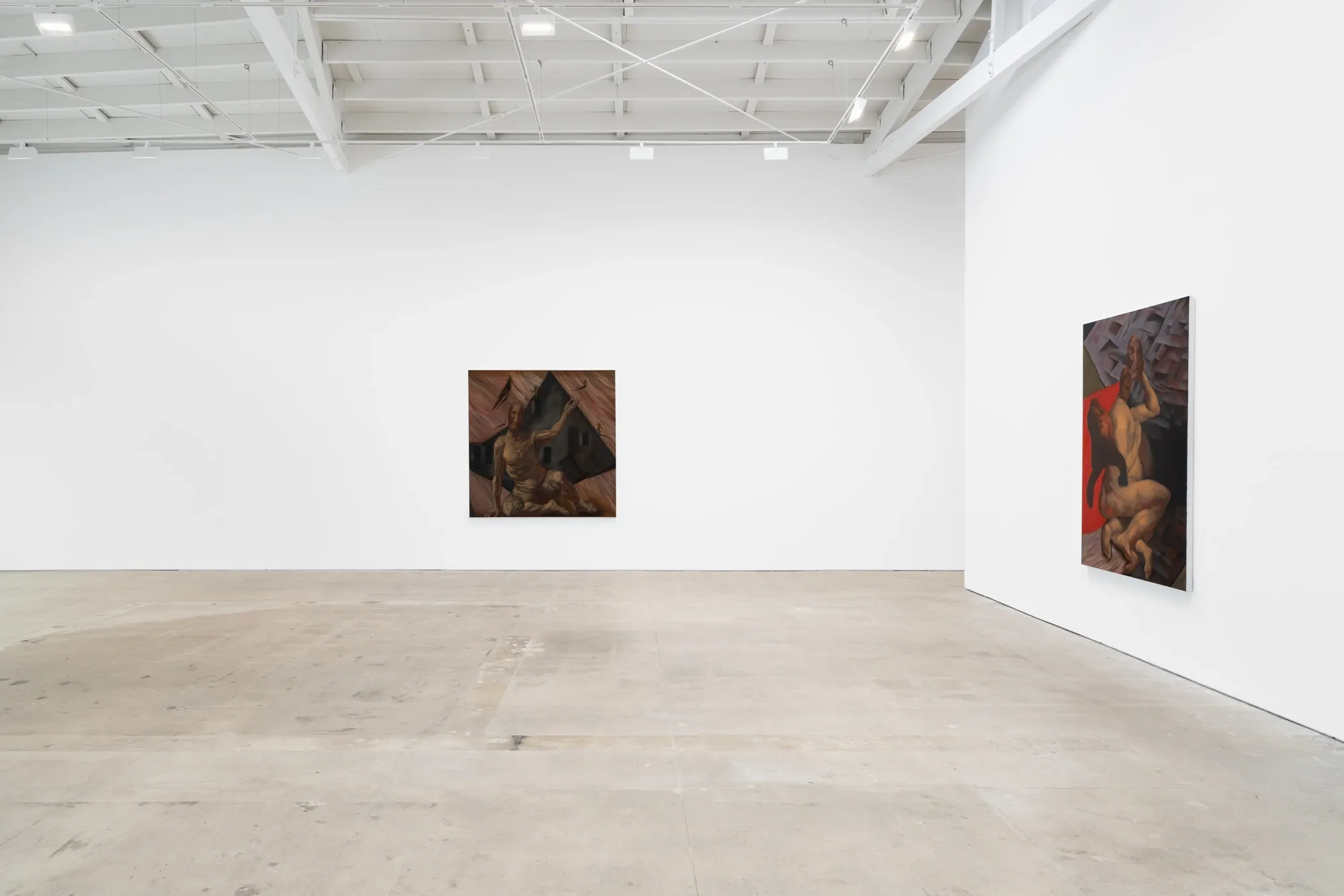 Justin Ortiz, Will I Live Again, Babst Gallery, Los Angeles, 2026, installation view paintings in gallery space