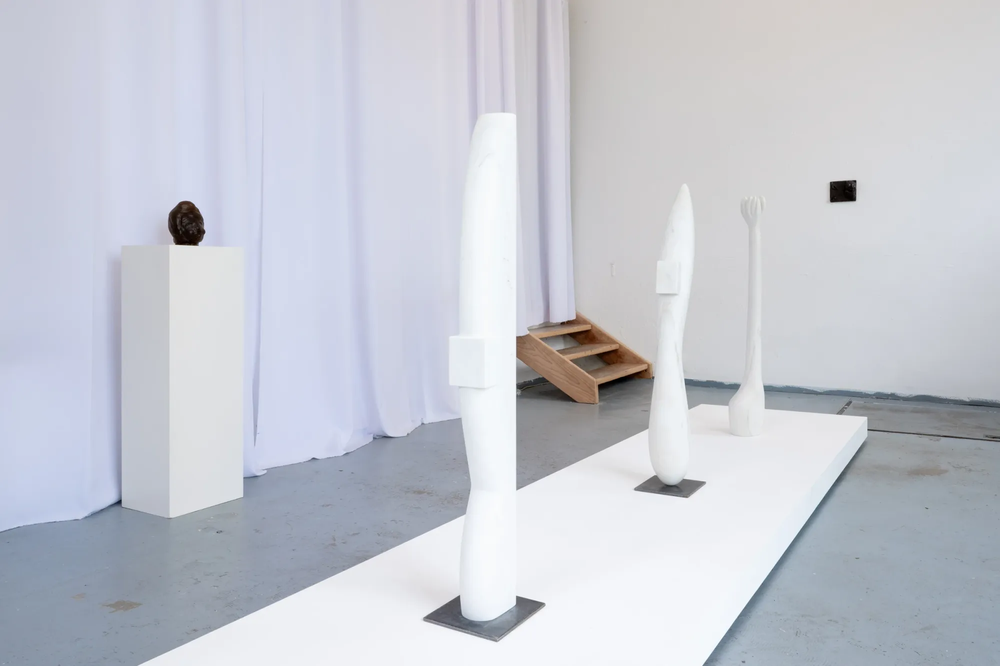 Charis Judith Smith, We Are Being Carried Somewhere, studio, Berlin, 2026, sculptures installed in studio space