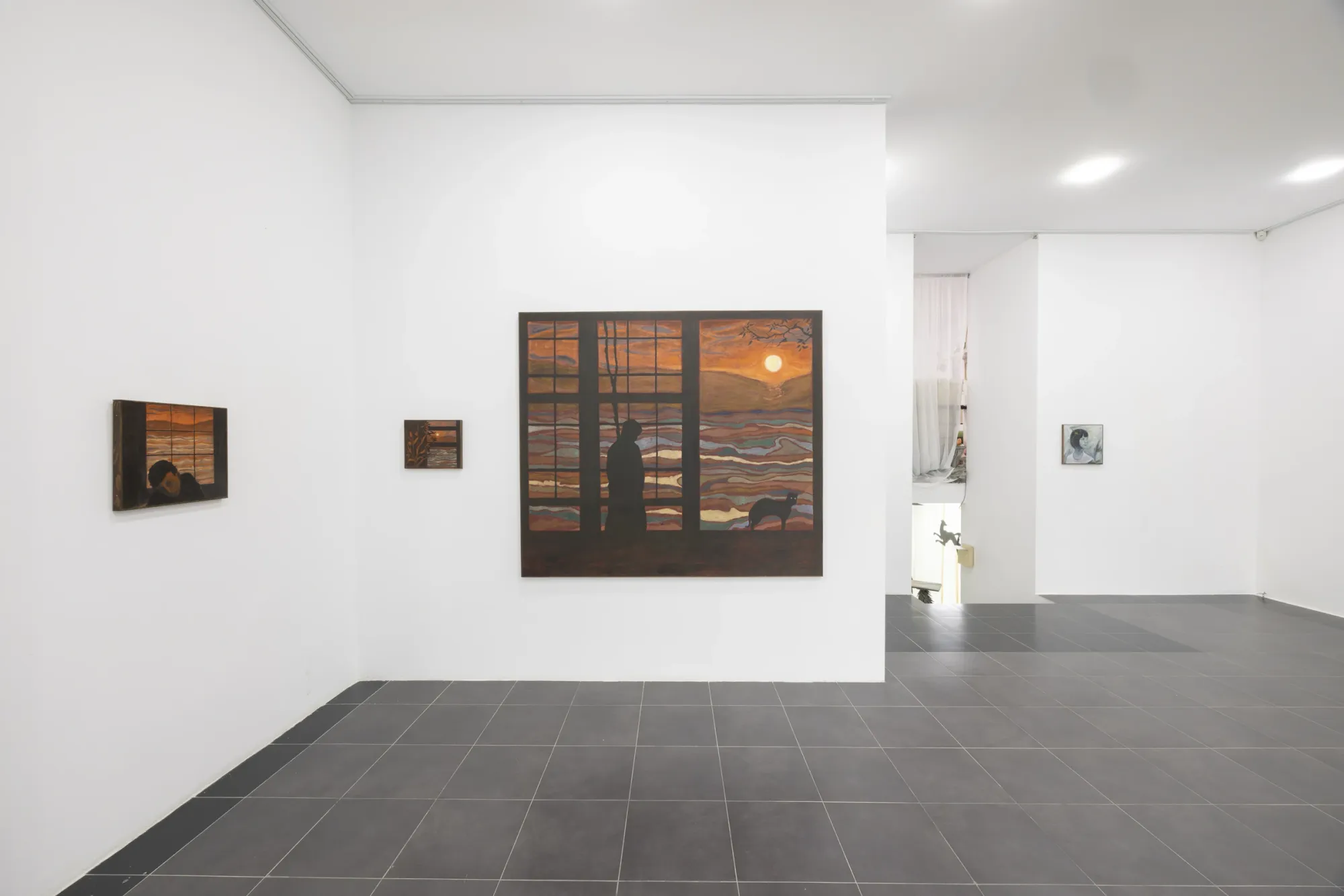 Erekle Chinchilakashvili, Slow Sun (installation view, duo show with Sopo Mamaladze), 2024. Photo: Sera Dzneladze. Courtesy the artist and The Why Not Gallery, Tbilisi.