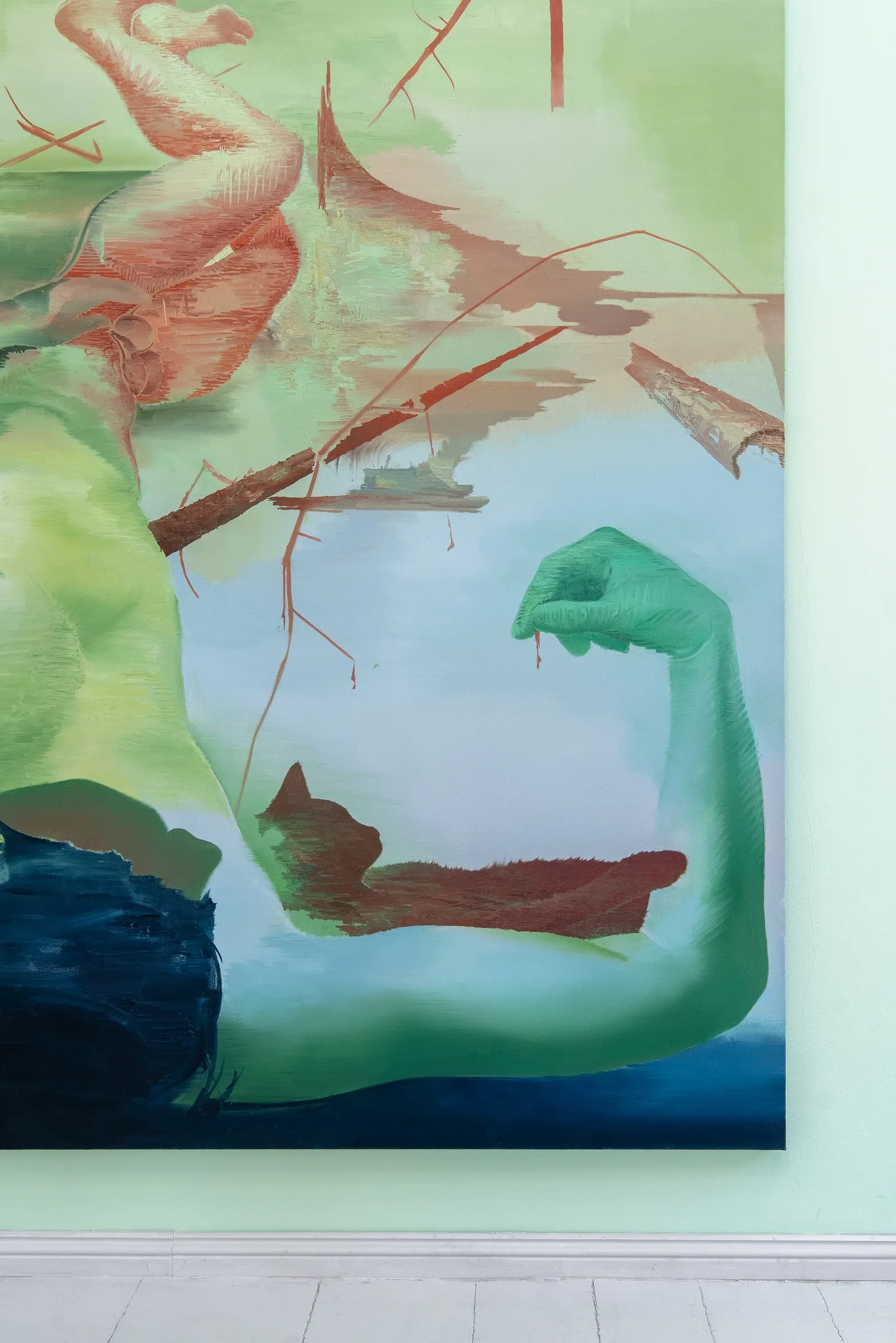 Kamil Kukla, Silva, Pani Domu, Poznań, 2026, detail, Reclining, hair spreading into water
