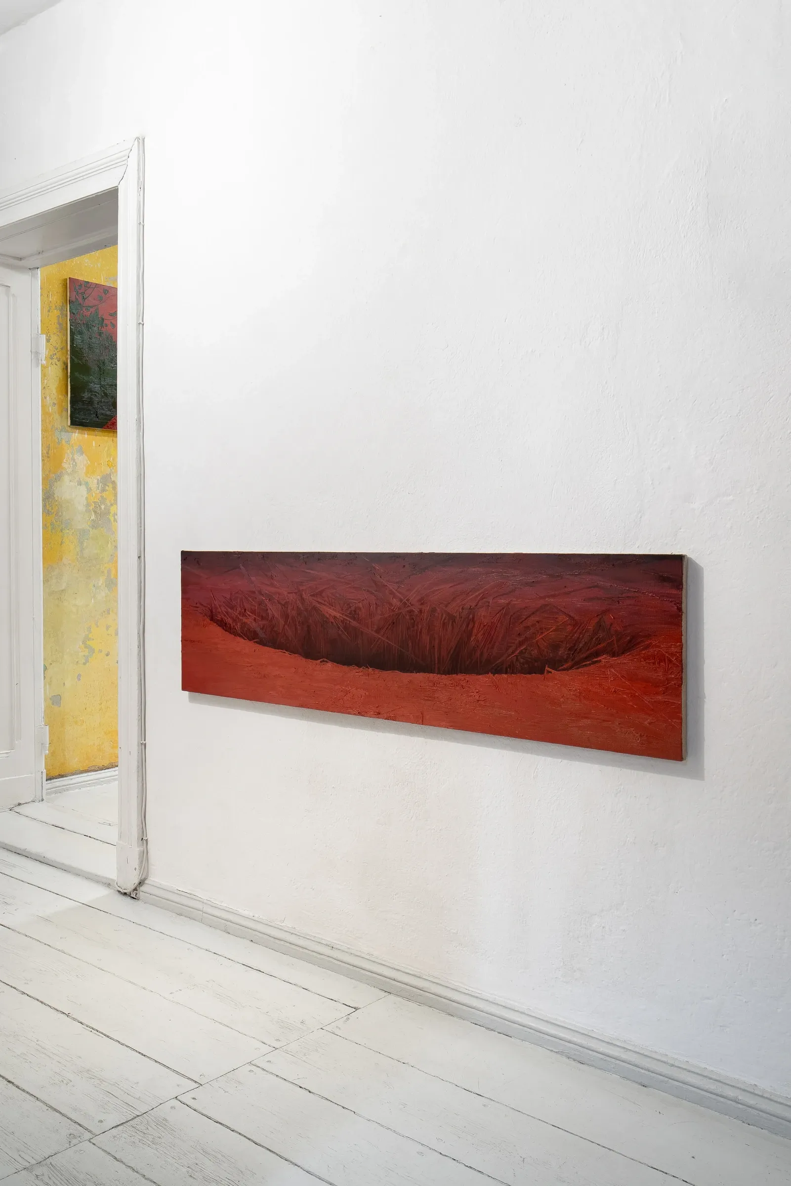 Kamil Kukla, Silva, Pani Domu, Poznań, 2026, installation view, white room with painting Pit