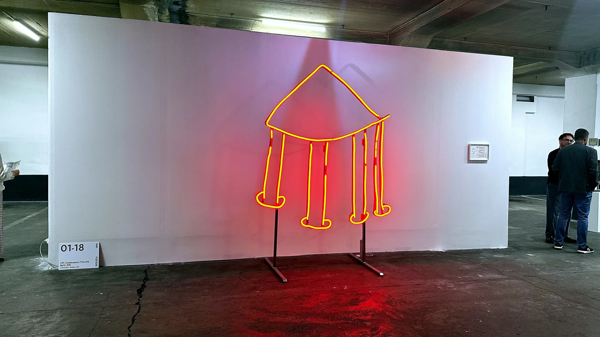 Installation view of a neon light sculpture by German artist Christian Jankowski, presented by CFA Contemporary Fine Arts at Astoria Art Show Vienna 2026.