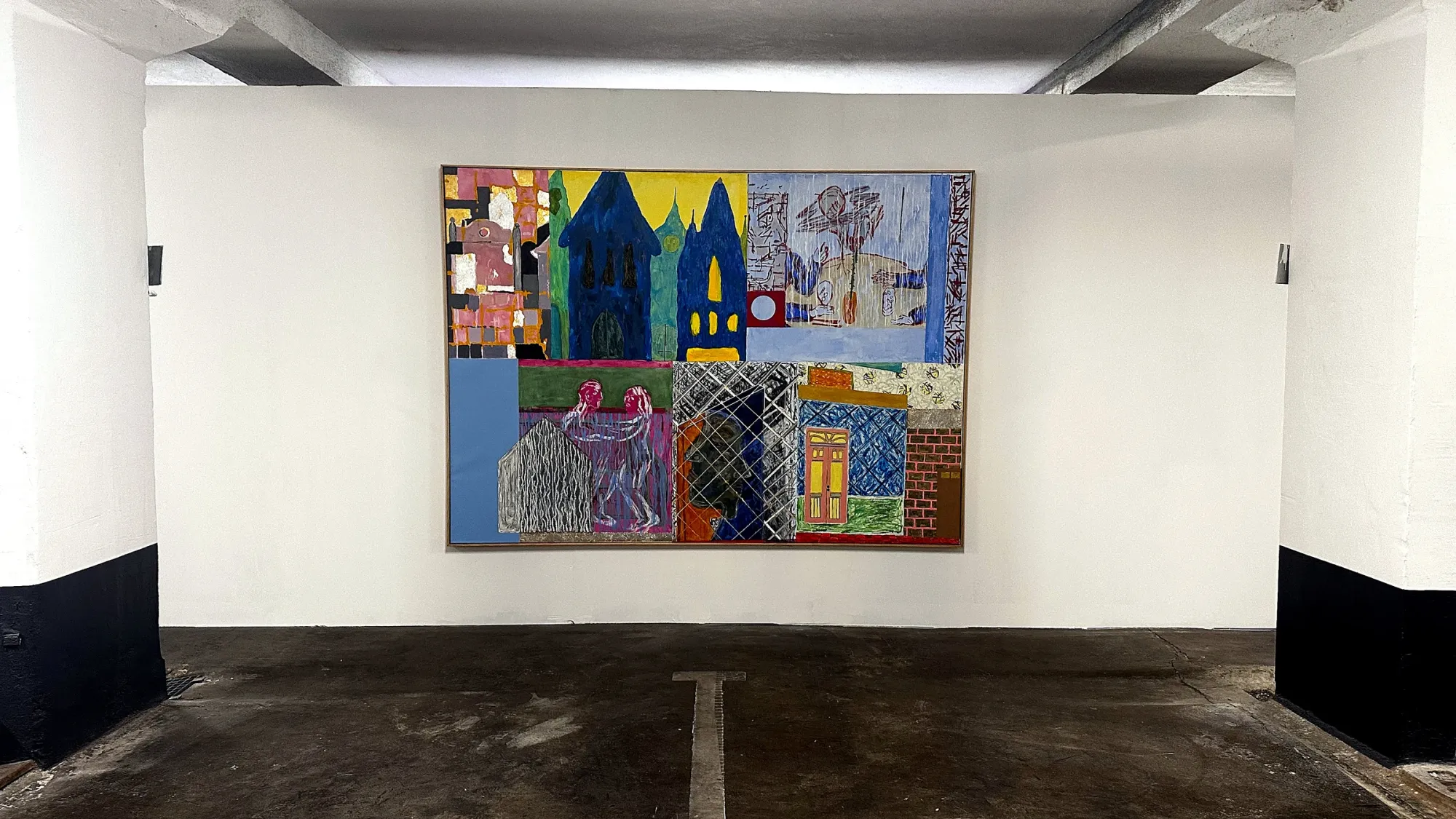 Installation view of a painting by Norwegian artist Urd J. Pedersen, presented by Christian Torp Gallery Oslo at Astoria Art Show Vienna 2026.