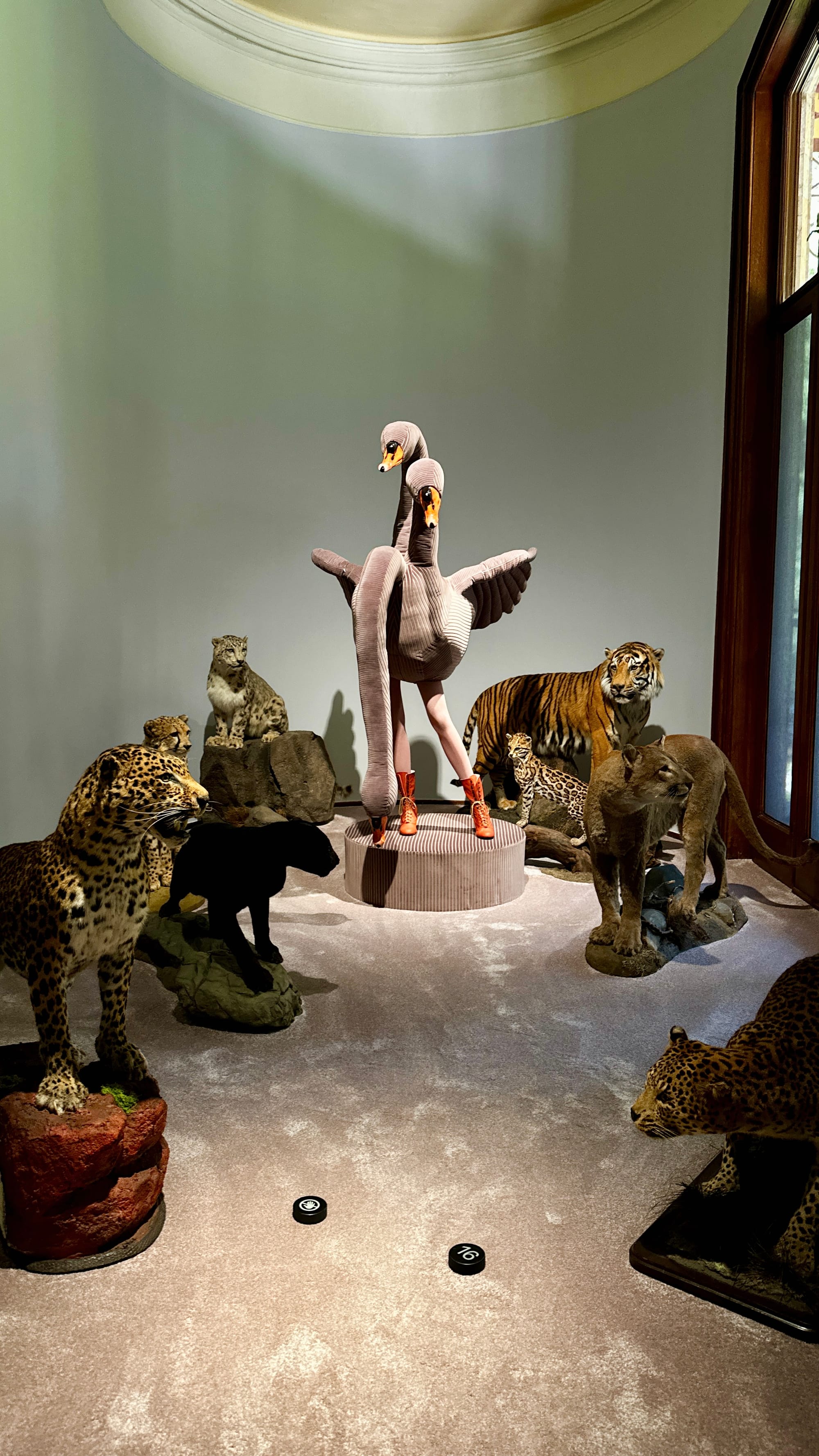 Jakob Lena Knebl’s Sommerfrische combining sculpture, fabric and historic interiors at the Marmorschlössl.