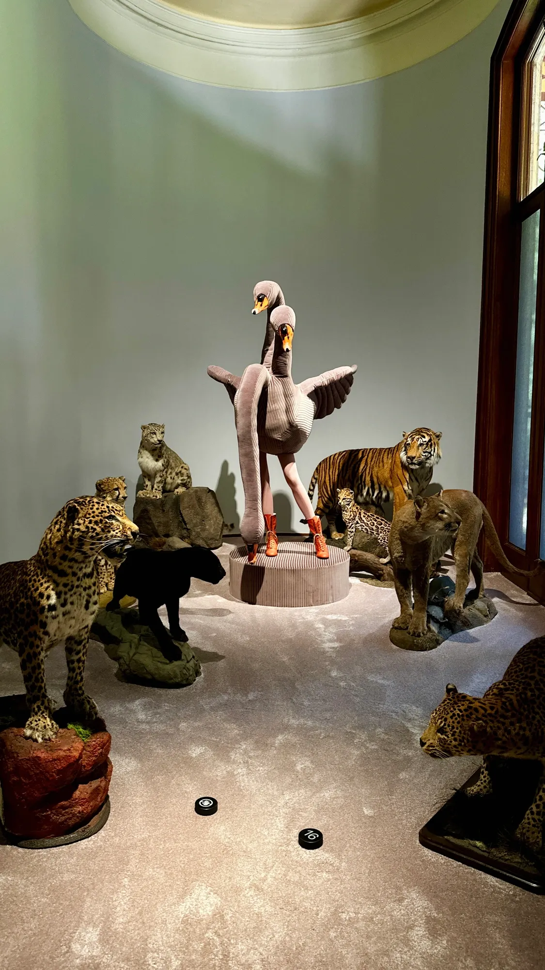 Jakob Lena Knebl’s Sommerfrische combining sculpture, fabric and historic interiors at the Marmorschlössl.
