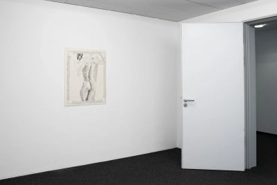 GOODBANK presents Katharina Schücke's Spiegel, Frankfurt. Maja Dana Lisewski curato Ink drawings interrogate the mirror selfie as site of staging and control. 