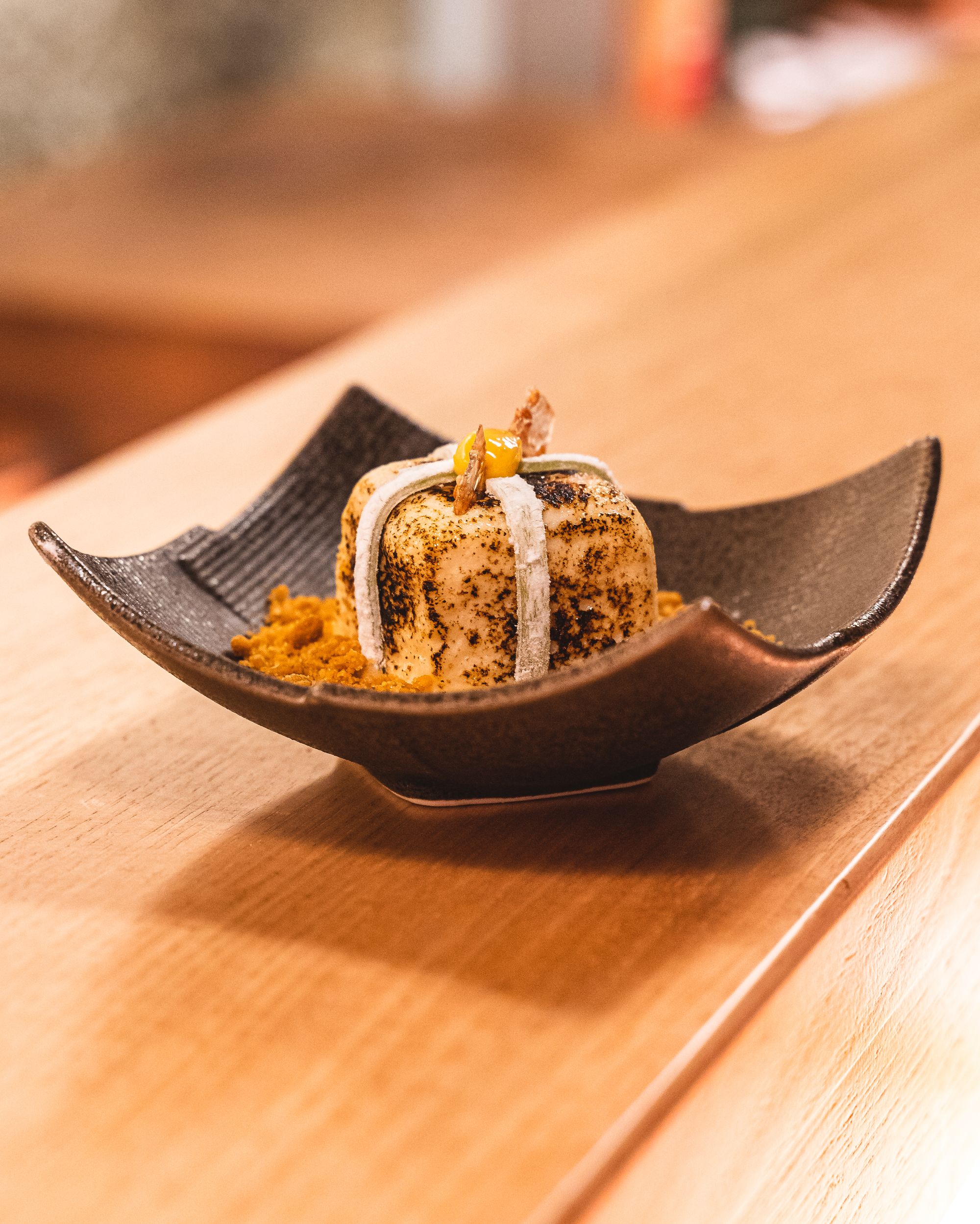 Close up of a marshmallow cheesecake