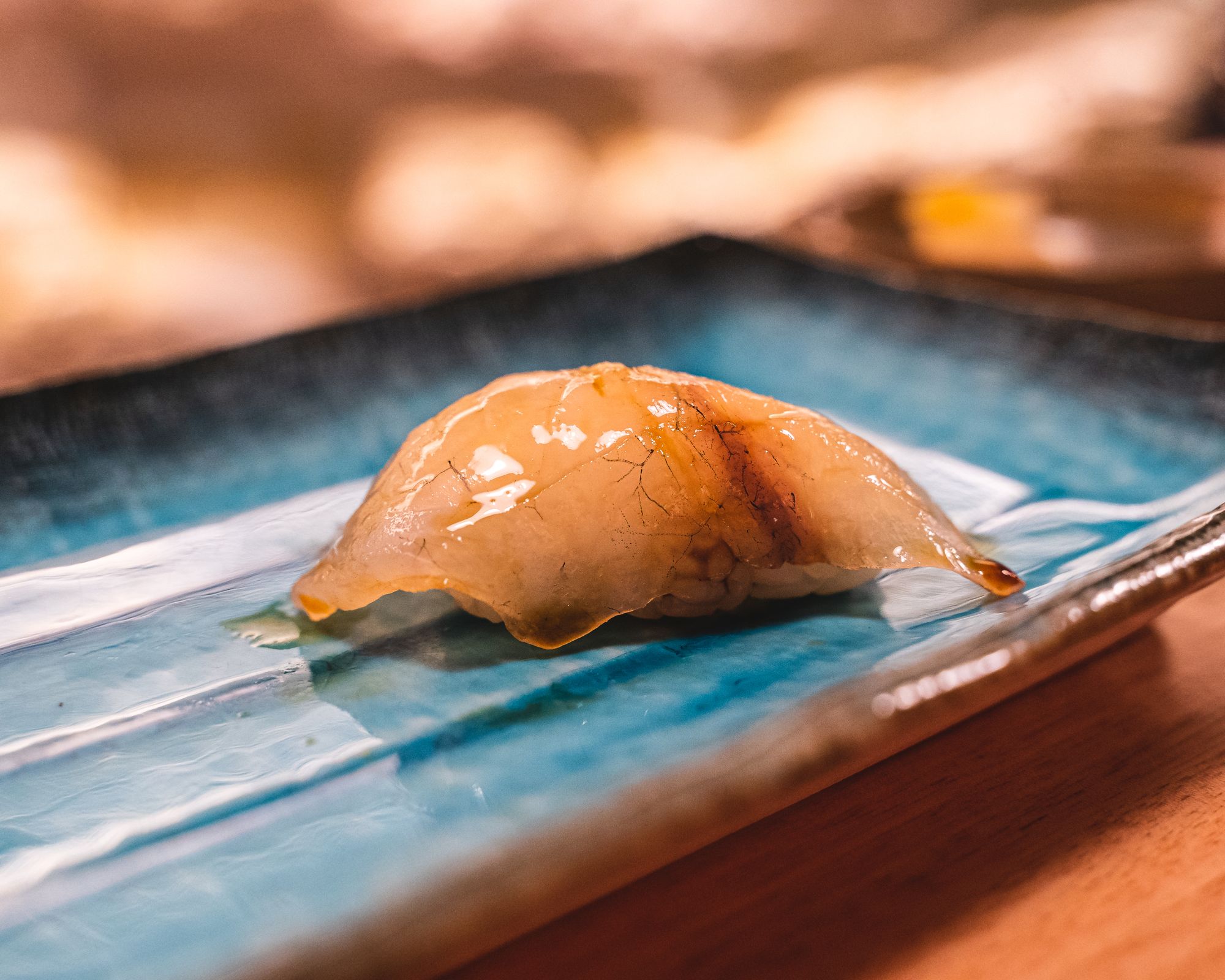 Close up of Sand Whiting nigiri