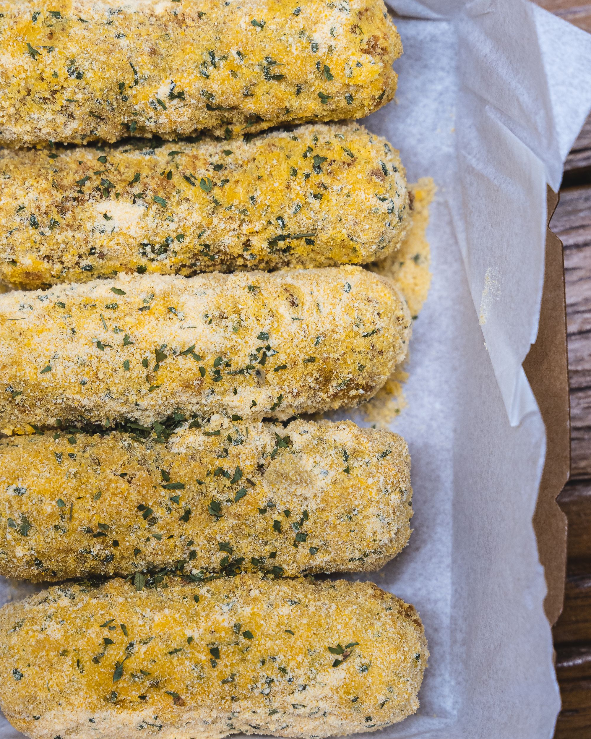 Close up of cheese sticks