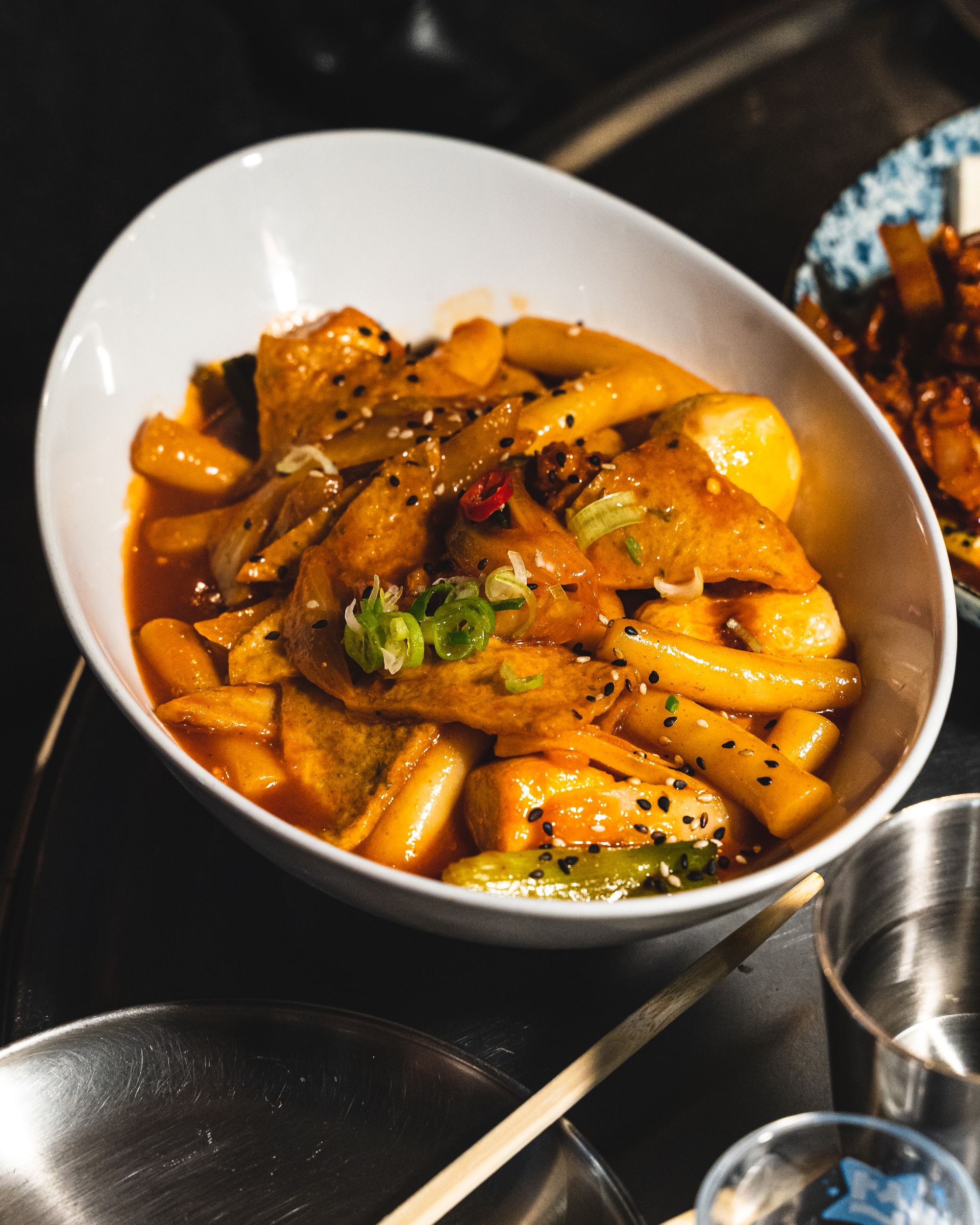 Bowl of Korean rice cake
